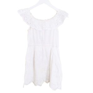 SPICY SUGAR Boho Off The Shoulder Dress With Crochet Detailing Ivory Size Small